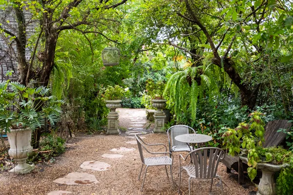 Garden with well-maintained plants and grass