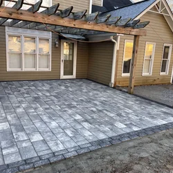 Brick paver driveway