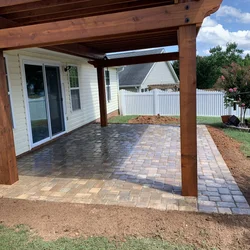 Paver patio installation