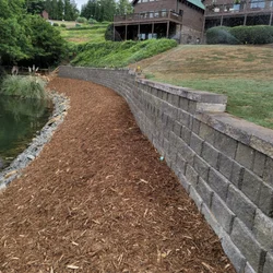 Retaining wall project Greenville SC