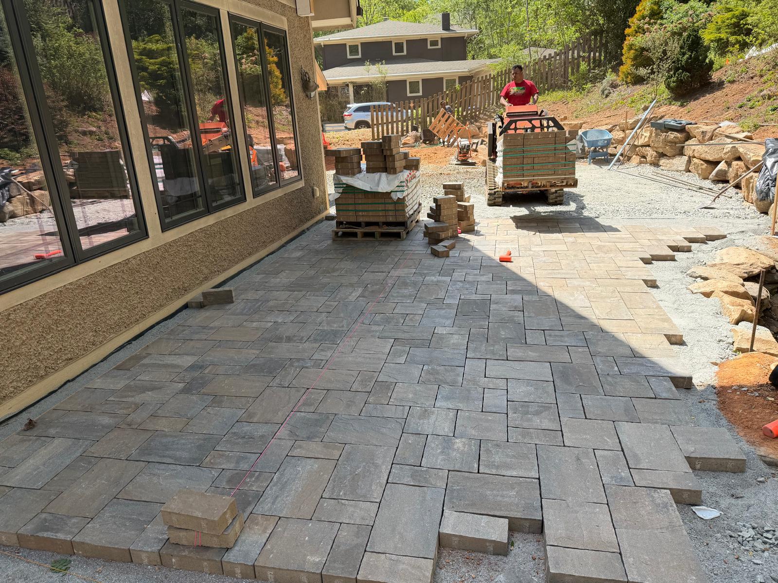 Paver Patio Installation project by Retailio Hardscape & Landscape
